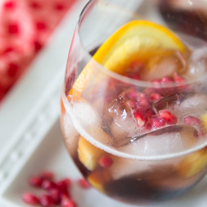 Pomegranate Punch with Sparkling Prosecco