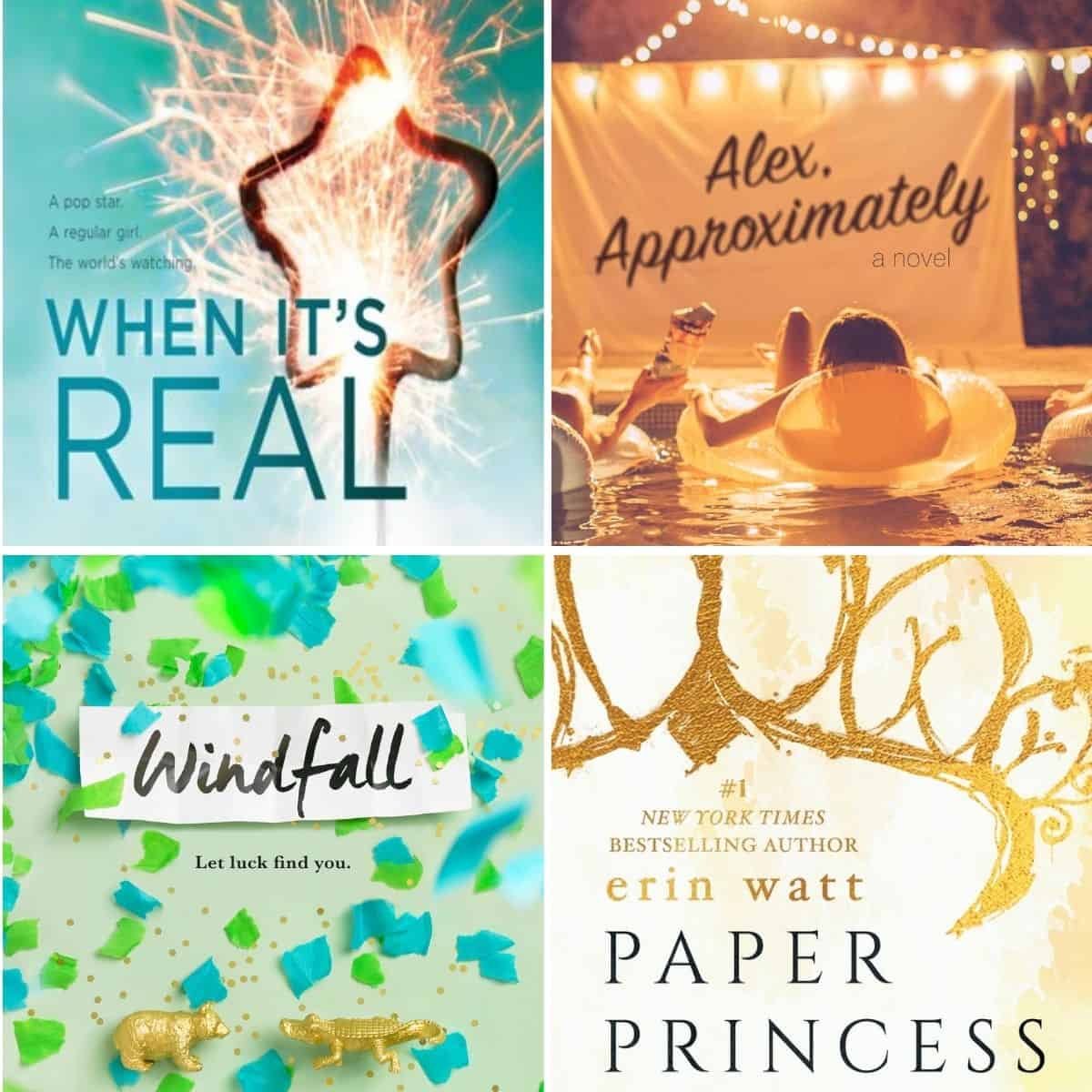 A collage of young adult book covers that are light and fun.