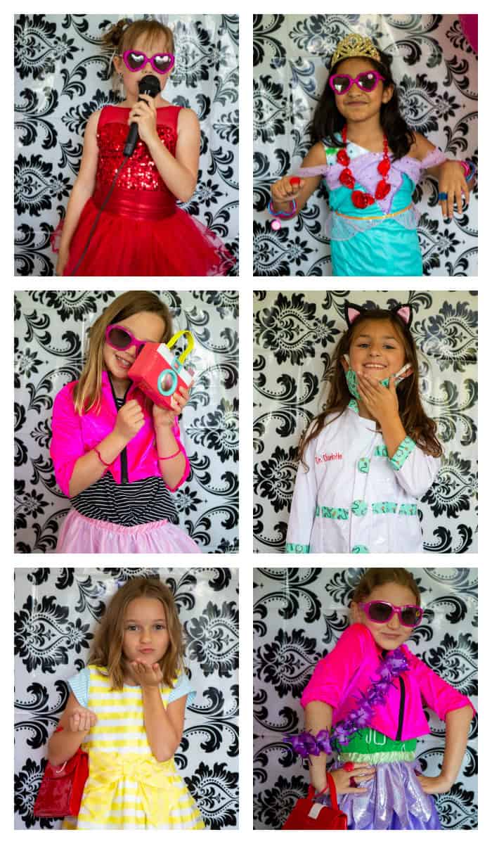 Adorable dress-up styles for a Barbie party.