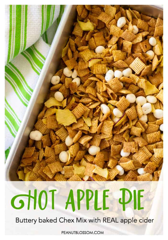 Hot apple pie Chex Mix is the perfect fall treat