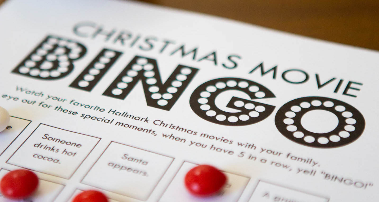 FREE fun for the whole family: Hallmark Christmas Movie bingo1600 x 856