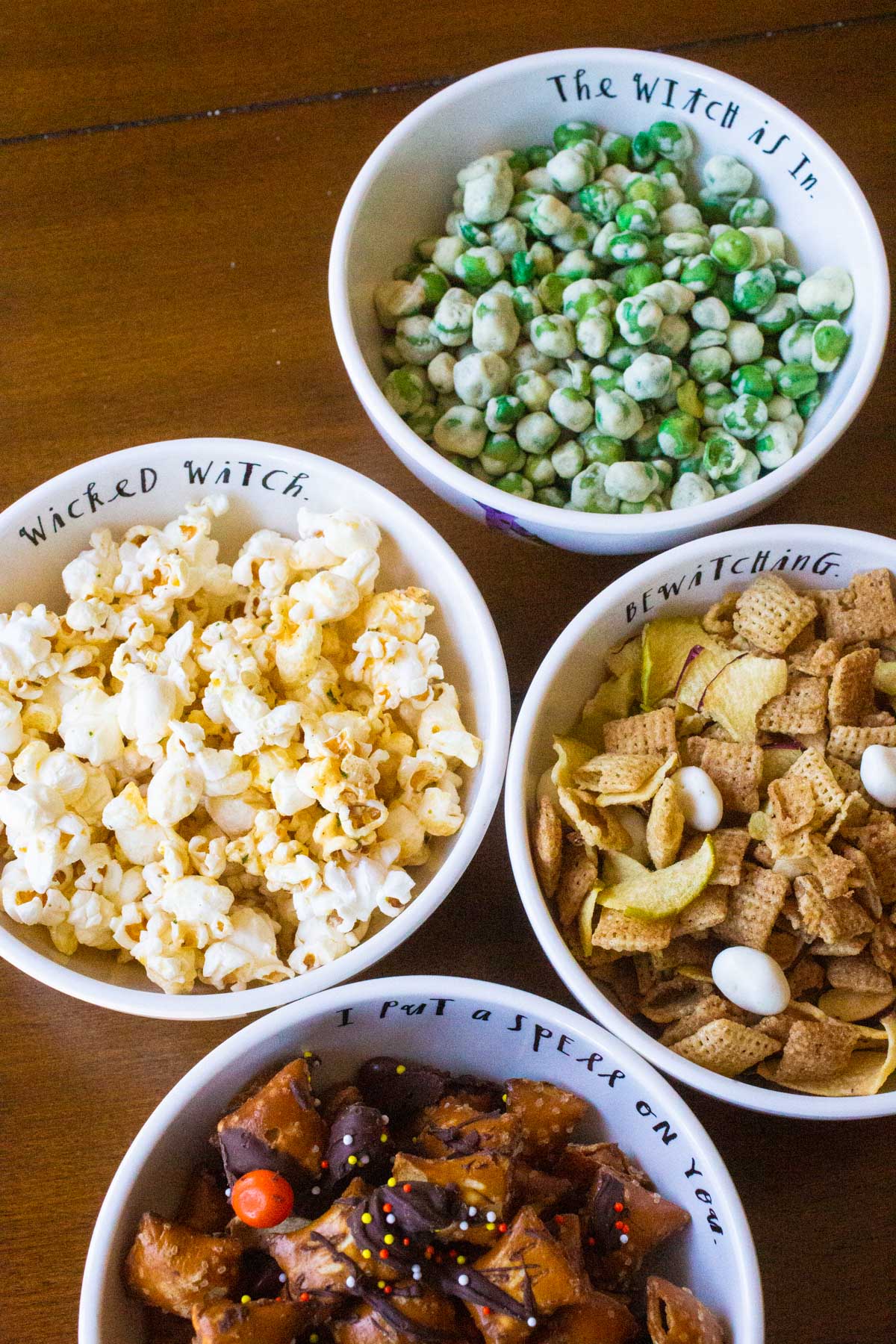 Lots of options for snacks for a halloween movie party.
