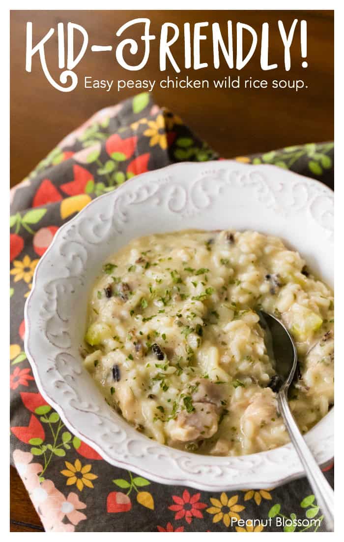 Easy chicken wild rice soup is a kid-friendly weeknight dinner.