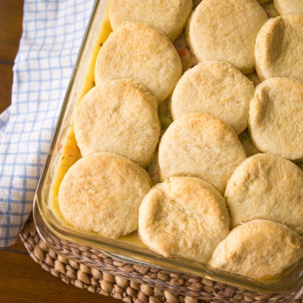 Ham Pot Pie with Biscuit Topping