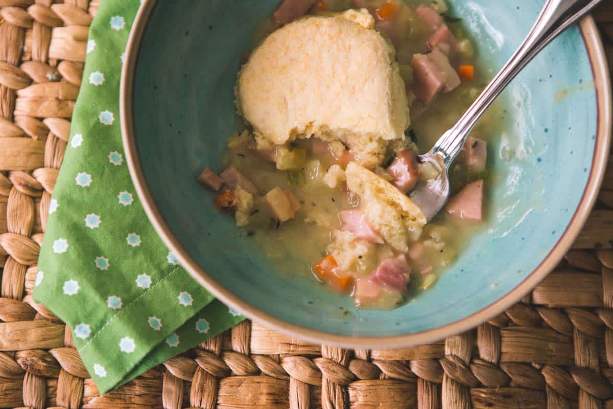 Ham Pot Pie with Biscuit Topping Peanut Blossom