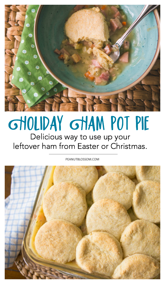 Holiday Ham Pot Pie: a delicious way to use up your leftover ham from Easter or Christmas.