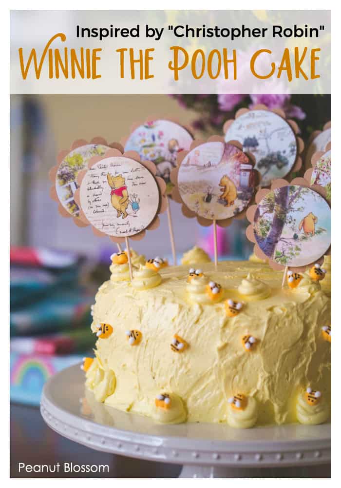 Winnie the Pooh cake inspired by the movie Christopher Robin