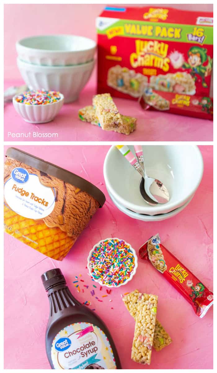 Mud Puddles & Rainbows: This simple ice cream sundae one of the most fun desserts to make with kids!