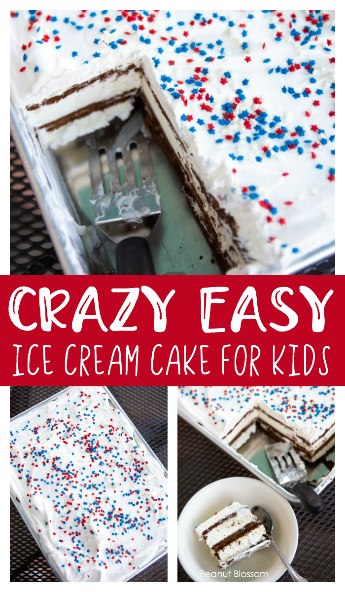 This crazy easy ice cream sandwich dessert is a perfect dessert to make with kids this summer!