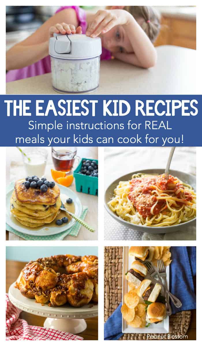 The easiest kids recipes to use in DIY kids cooking classes at home.