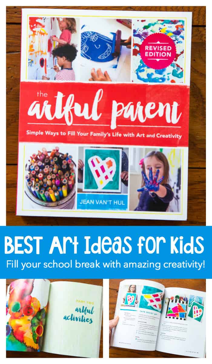 The Artful Parent by Jean Van't Hul is the BEST art book for kids. Host your own DIY art classes for kids using this amazing resource right at home with your children over school break.