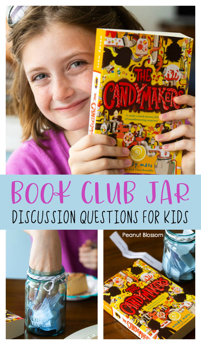 Create a Children's Book Club Jar to help guide discussion. Print off our discussion guide for The Candymakers by Wendy Mass and cut the paper into strips. Let kids pull one question at a time from the discussion jar.