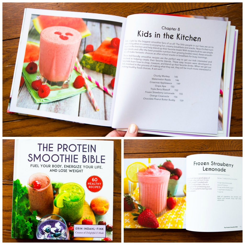 The Protein Smoothie Bible by Erin Indahl-Fink is a fantastic resource for smoothie recipes for kids.
