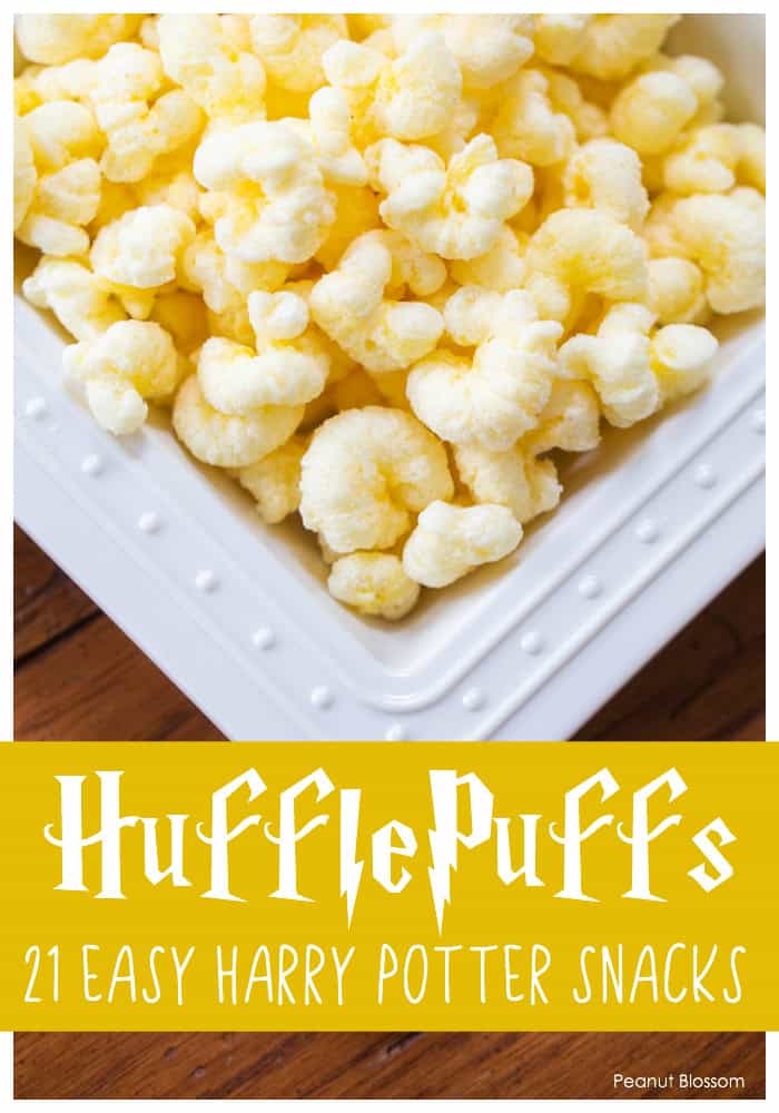 Hufflepuffs: A ridiculously easy Harry Potter snacks idea for movie night.