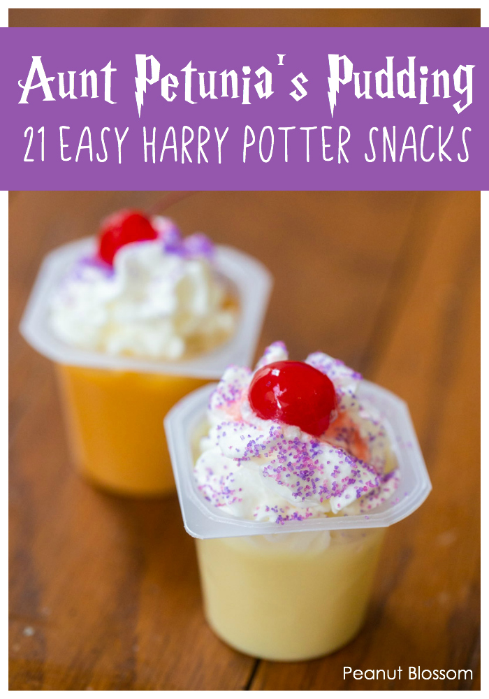 Aunt Petunia's Pudding: a super easy Harry Potter snack idea for movie night.