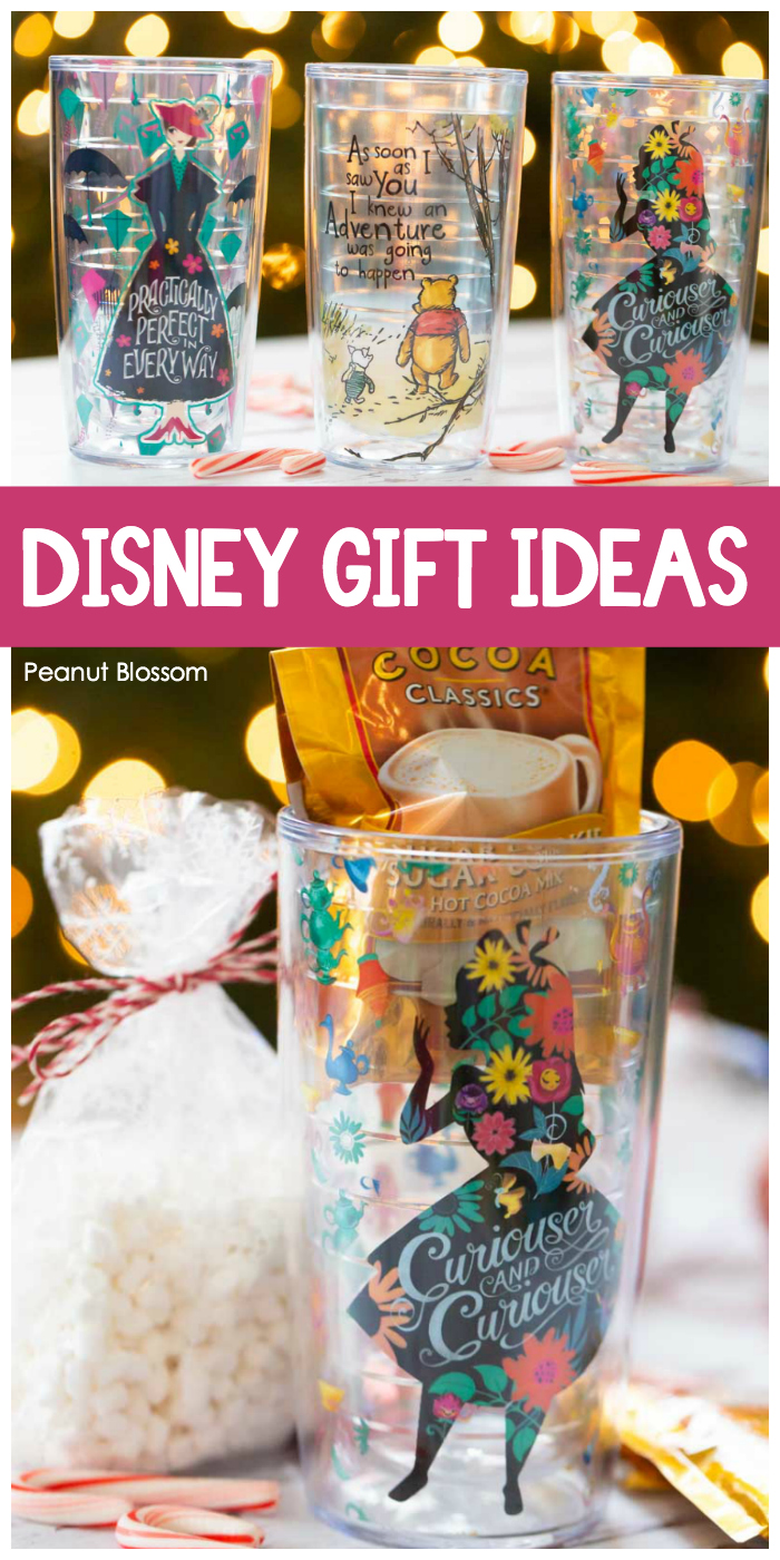 The perfect gift idea for Disney fans: Give them a hot cocoa kit tucked inside a brand new Disney Tervis cup.