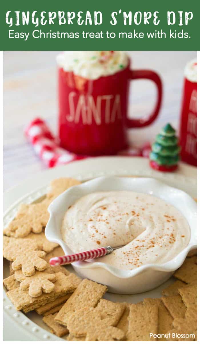 Gingerbread S'more Dip: an easy Christmas treat to make with kids.