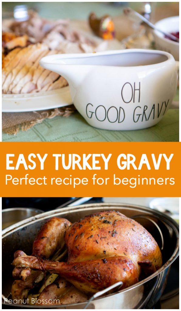 This easy homemade gravy recipe is perfect for a beginner Thanksgiving dinner. 