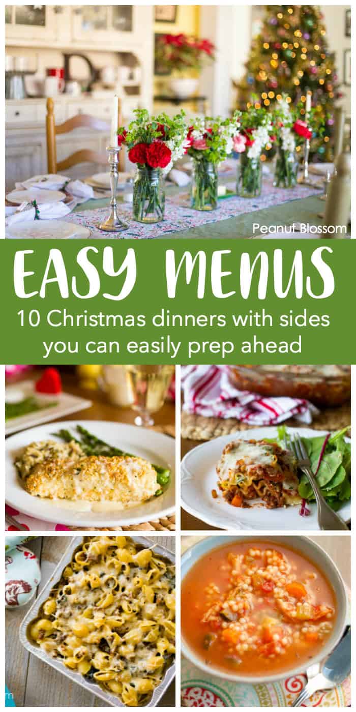 10 easy ideas for a Christmas dinner menu you can make ahead. 