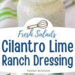 The photo collage shows the ranch dressing next to the ingredients used to make it.