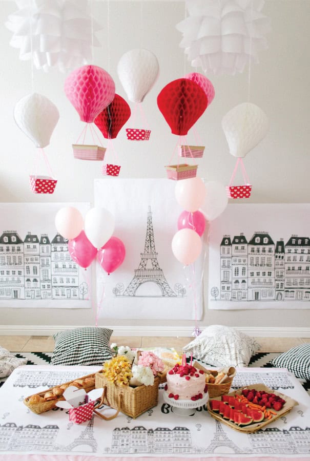 Hosting a Kids' Cookie Decorating Party *Love this Paris themed paper tablecloth from Caravan Shoppe