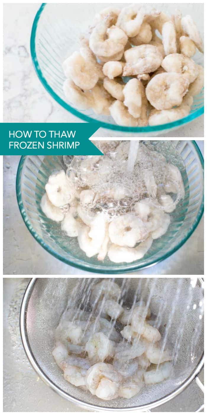 Thawing shrimp hotsell
