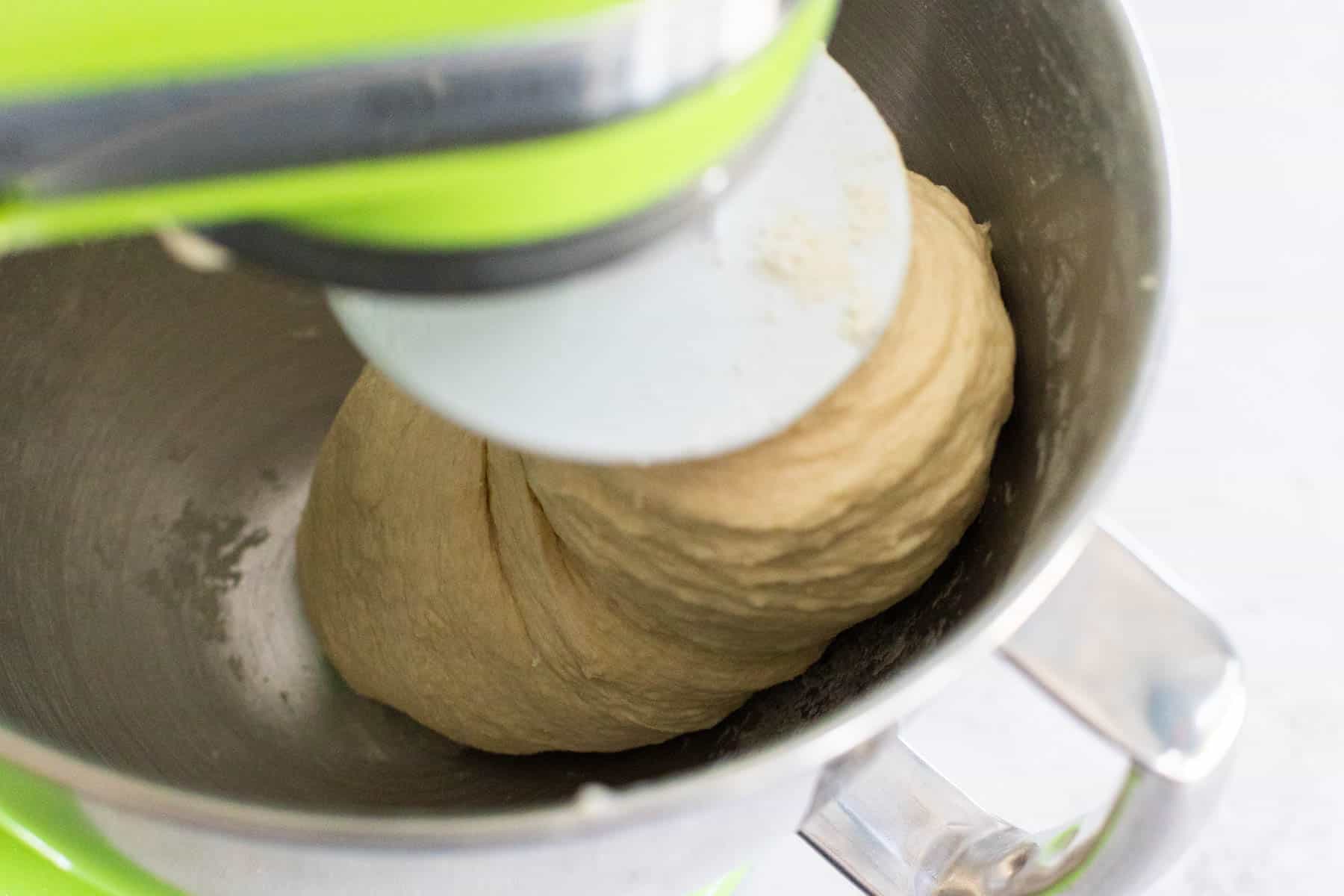 The dough is at the right texture and has formed a proper shape.