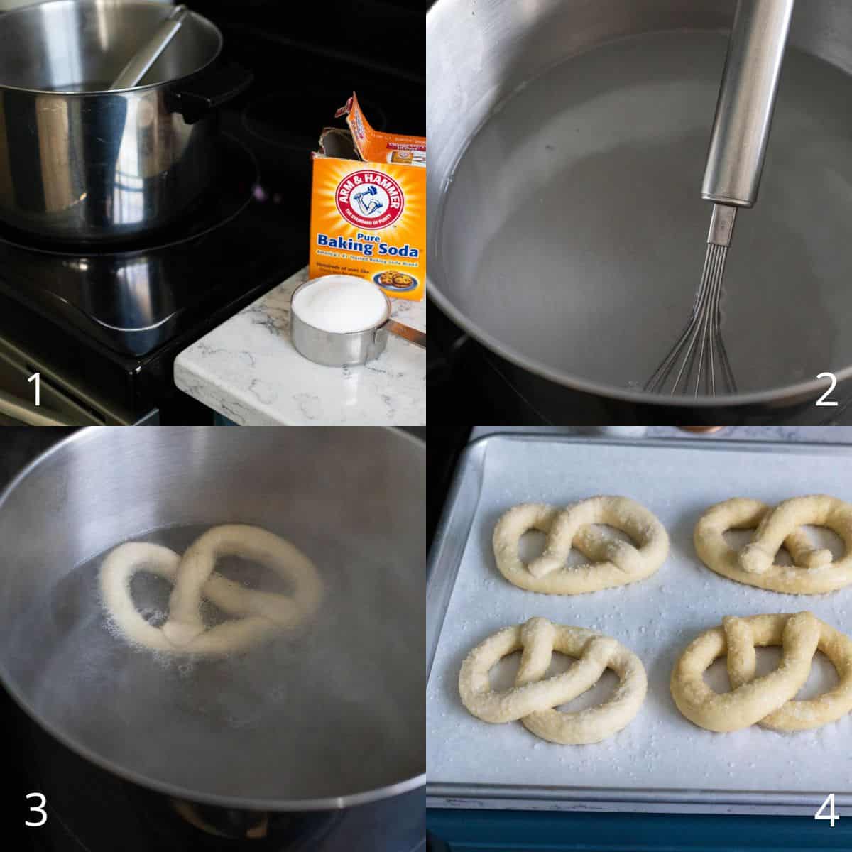 The step by step photos show how to prep the water bath.