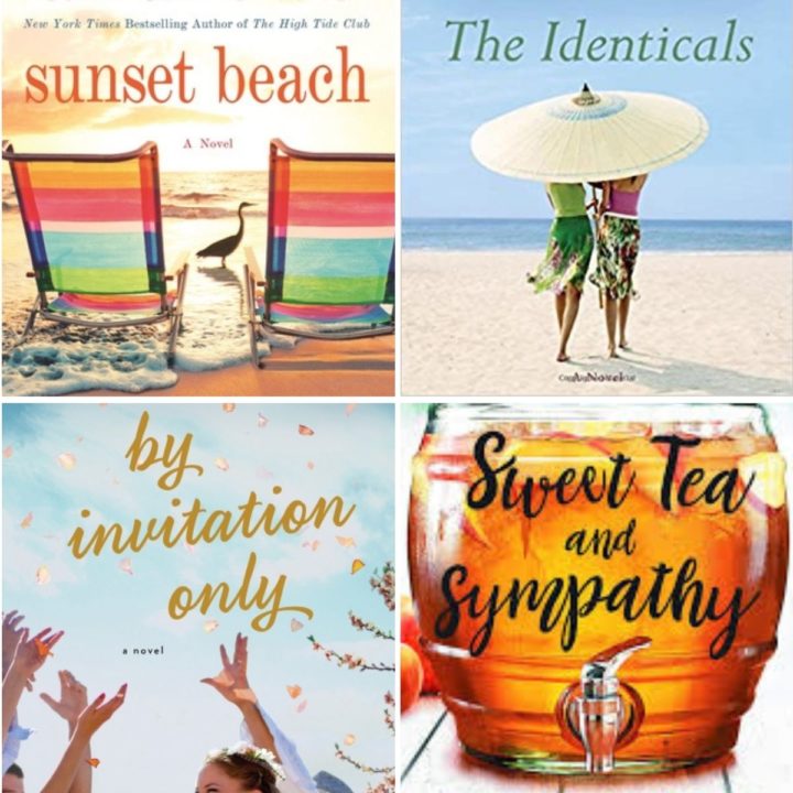 A collage of fun beach reads for summer.