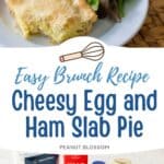The egg and ham pie i on a plate next to a small green salad.
