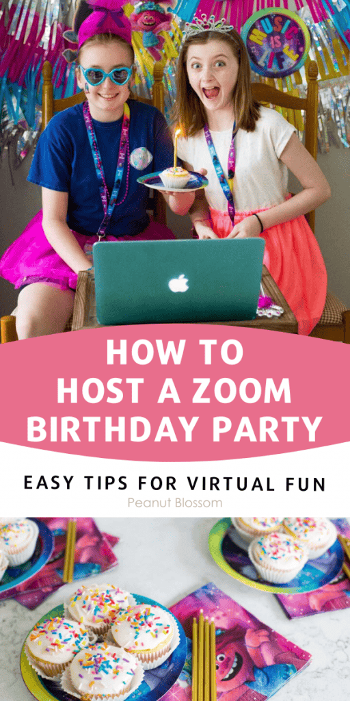 How to host a virtual birthday party for kids safe at home Peanut Blossom