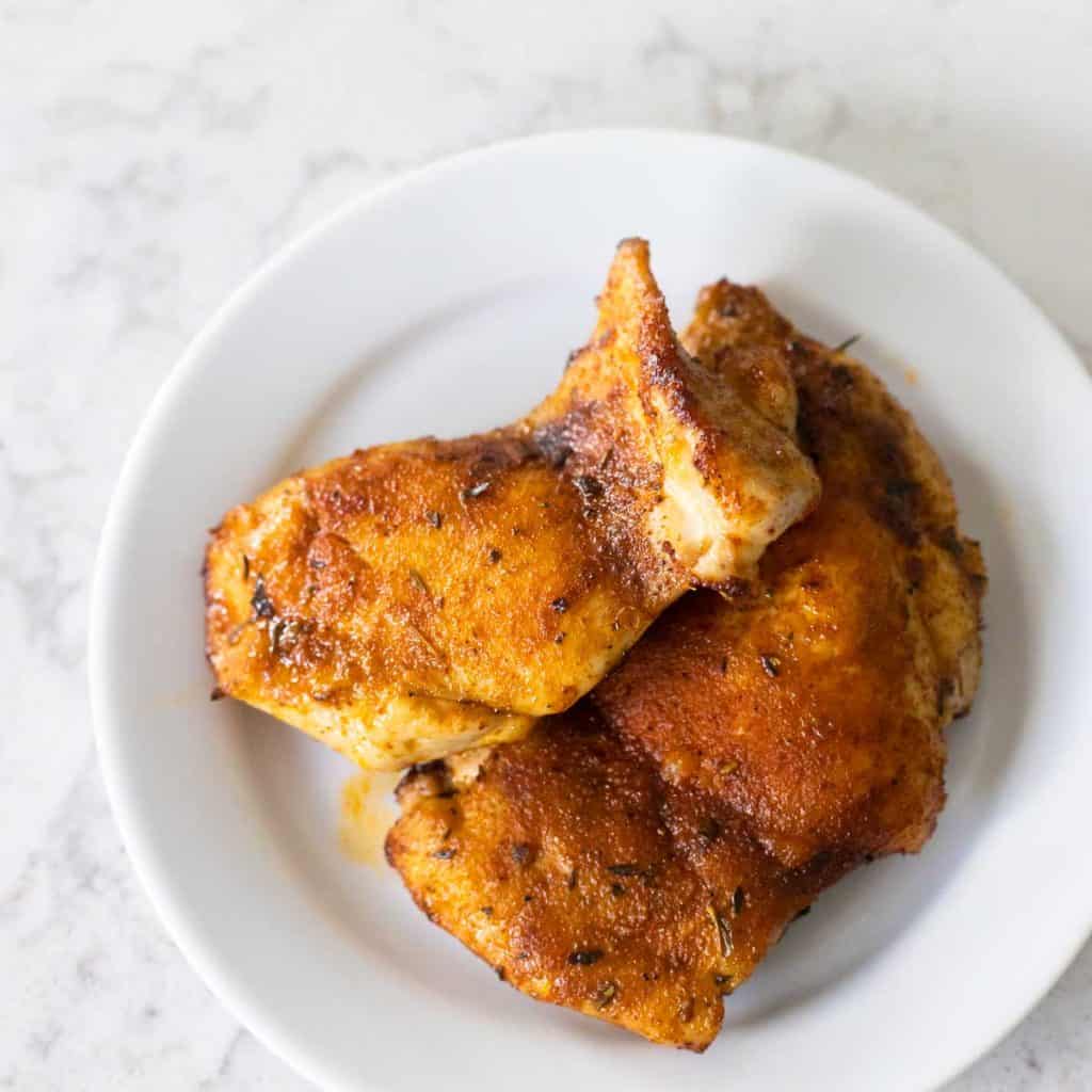 Cajun Blackened Chicken Thighs {Air Fryer or Oven}