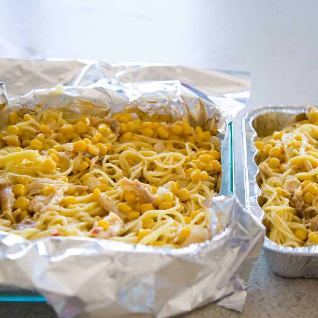 Cheesy Chicken Spaghetti Casserole