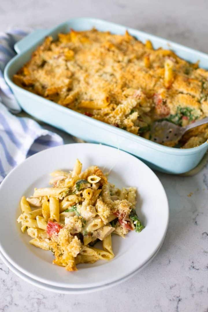 Creamy Pesto Chicken Casserole Peanut Blossom
