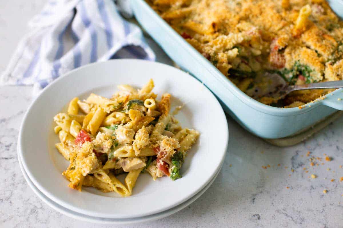 Creamy Pesto Chicken Casserole Peanut Blossom