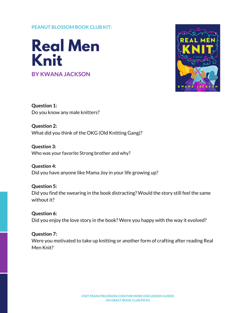A preview of the discussion guide for Real Men Knit.