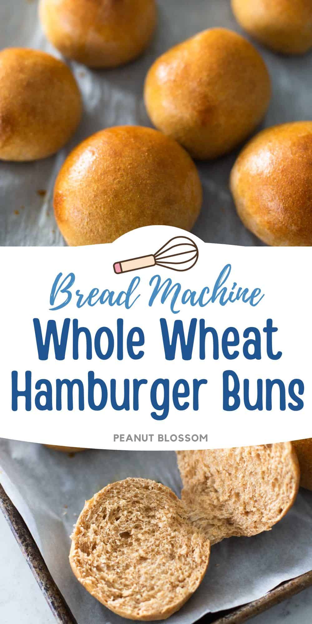 The hamburger buns are fresh from the oven and a deep golden brown color.