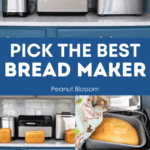 A photo collage of bread makers