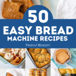 A photo collage shows several of the 50 best bread machine recipes.