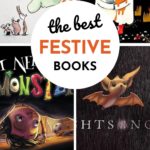 A book collage of the prettiest Halloween books for kids.