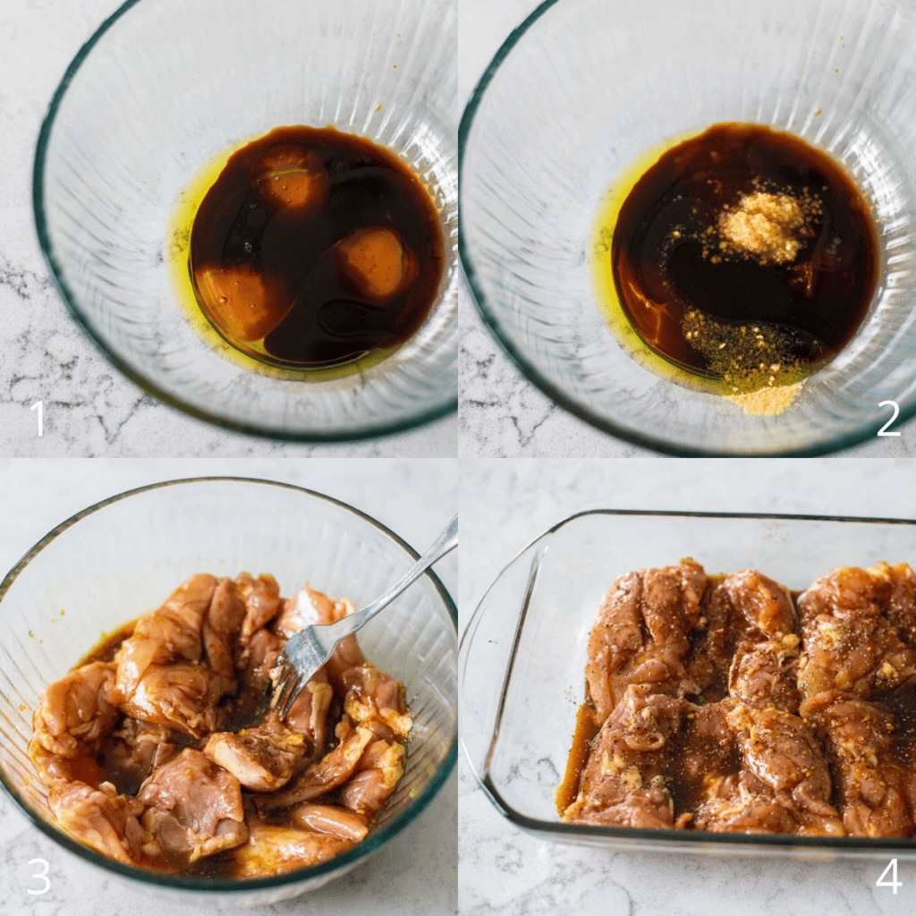 Honey Garlic Chicken Thighs - Peanut Blossom