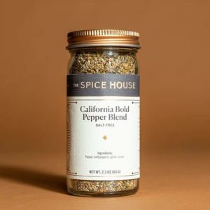 A jar of California Bold Pepper Blend by The Spice House