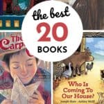 Collage of four book covers with test the best 20 books Christian Christmas Books: The Carpenter's Gift, Who Is Coming To Our House, Gift of the Magi, and The Night of Las Posadas.