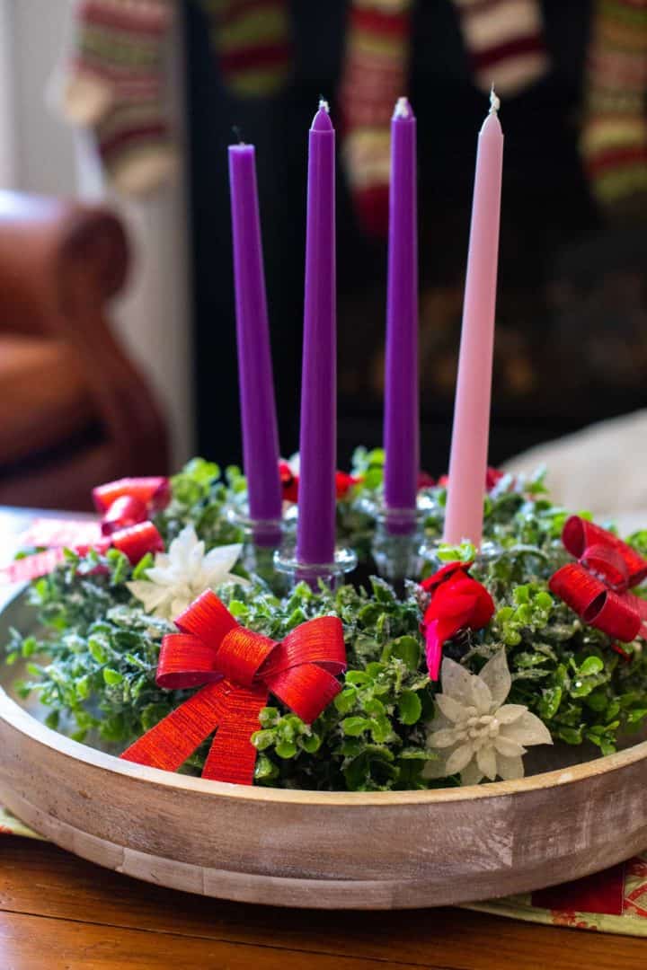 DIY Advent Wreath with Candles Peanut Blossom