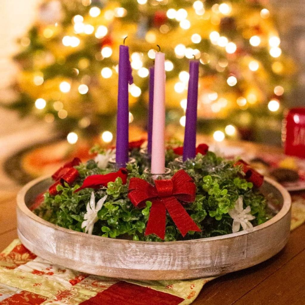 DIY Advent Wreath with Candles