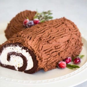 Make-Ahead Yule Log Cake - Peanut Blossom