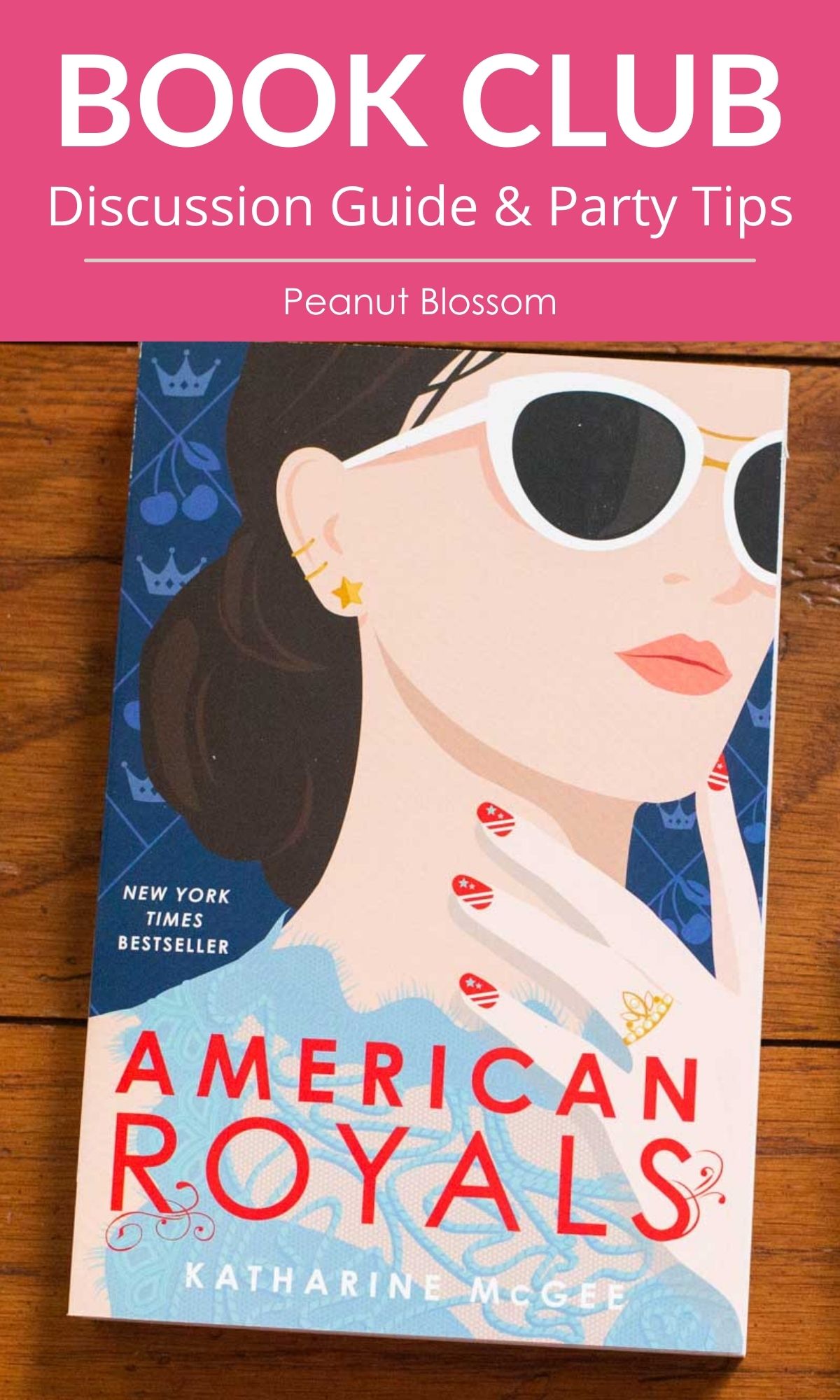A copy of American Royals by Katharine McGee is a book club pick.