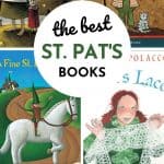 A photo collage of picture books for St. Patrick's Day.