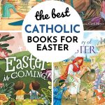 A photo collage shows the covers of several Easter picture books for kids.