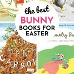 A photo collage shows four of the best bunny picture books for Easter.